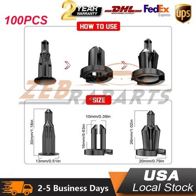 100x Bumper Hood Fender Clips For Acura MDX NSX RDX RLX TLX ILX TL TSX ZDX Vigor