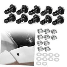 Universal Quick Release Fasteners/Fairing Bolts Studs/Quarter Turn 14mm Black