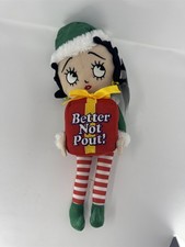 Betty Boop Christmas Elf Plush Sugar Loaf Better Not Pout Holiday Doll Gift