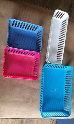 storage containers for inside drawer organizers set of four various colors
