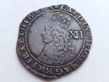 A681 - Charles II Silver Hammered Shilling. 1660-62 Third Issue, Crown Mintmark