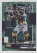 2022 Panini Donruss Optic Green Dragon Prizm 62/99 Omar Narvaez #124 00gy