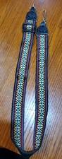 Vintage Red Pattern Fabric Camera Strap Regular Velvet Back