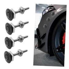 4PCS Universal Aluminum Vehicle Hood Pins, Quick Release Lock Latch Black