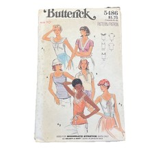 Vtg Butterick T-Shirt w or w/o Sleeves w Variations Pattern 5486 Size 10 CUT