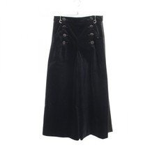 CHANEL Wide-leg Pants Trousers 38 P59405V38617 cotton Navy Used Women Coco CC
