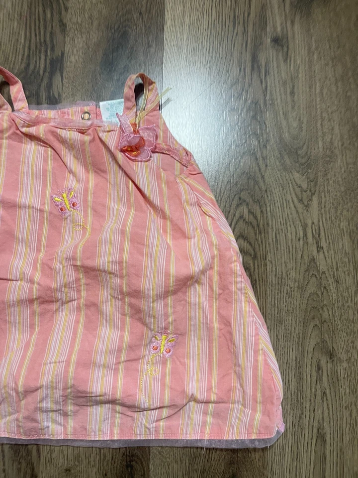Baby Connection Dress, Infant Girls Size 6/9 Months, Pink Yellow White Butterfly - Image 4 of 4