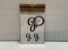 RECOLLECTIONS Removable Monogram Stickers Letter J  6 pcs - BLACK