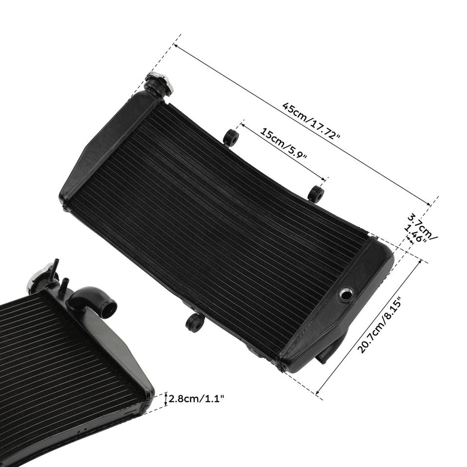 Black Radiator Cooler Cooling Fit For Honda CBR929RR 2000-2001 2000 01 Aluminum - Image 3 of 4