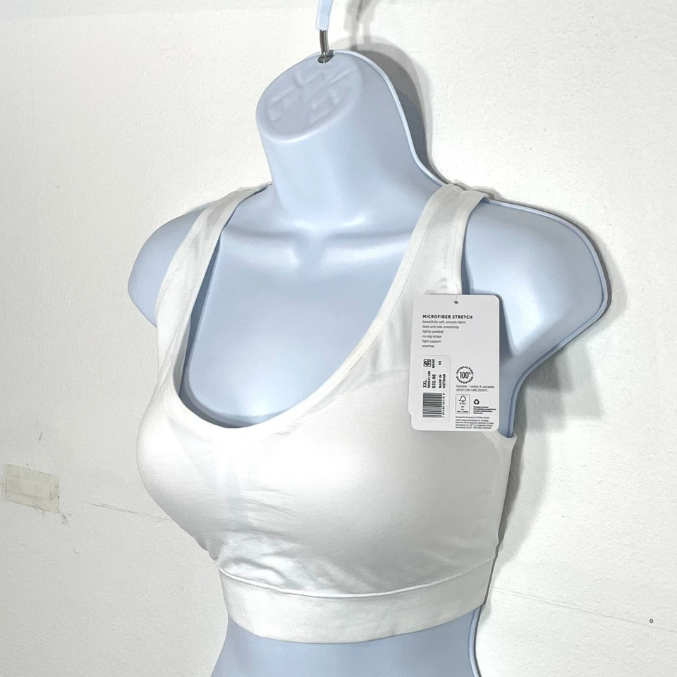 NWT Jockey Women's XXL Full Coverage Molded Cup Seamfree Bralette 3041 White - Image 2 of 4