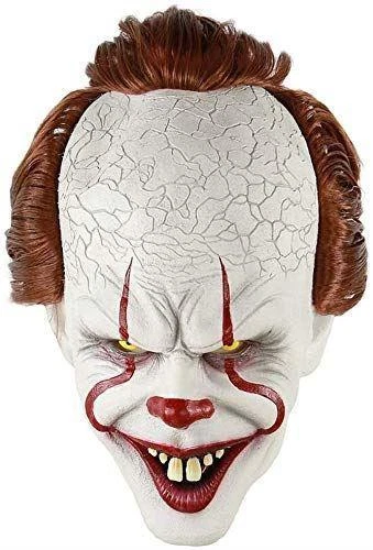 Pennywise IT Clown Scary Halloween Mask Natural Latex