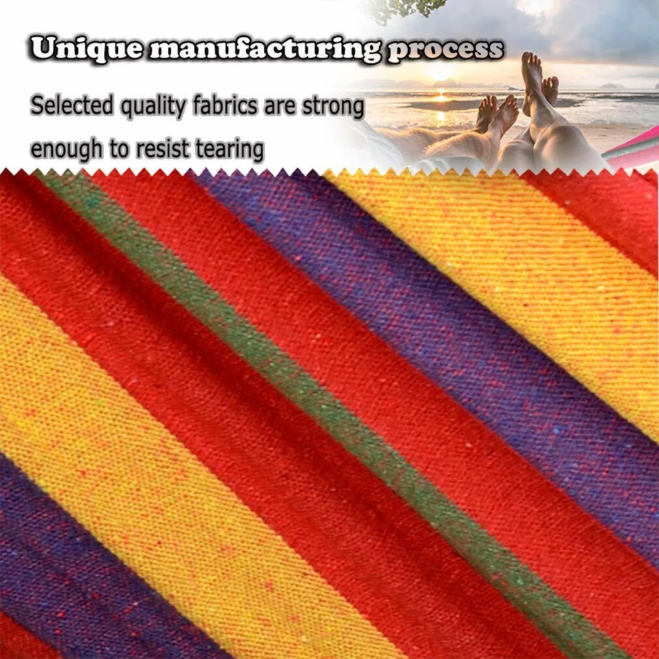 Soportes para hamaca dobles soporte para hamaca portátil soporte de acero de alta resistencia para exteriores Foto 4 de 4