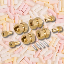 Brass Wheel Hex +5mm Extenders for 1/24 RC Crawler Axial SCX24 AX24