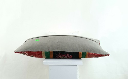 Kilim Lumbar Pillow Cover 10x20 Decorative Sofa Couch Handmade Cushion A1337 - Picture 3 of 4