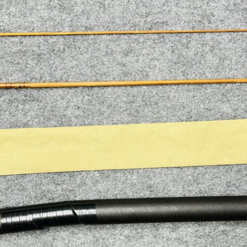 Montague 2 Piece Split Bamboo Spinning Fishing Rod 7’ 5oz W/ Bag & Case VINTAGE - Picture 5 of 15