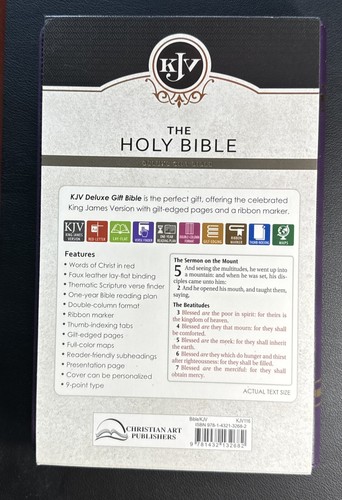 KJV Geschenkausgabe Bibel lila vom christlichen Kunstverlag (2020, Leder) - Bild 3 von 4