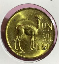 1967 Peru 1 Sol de Oro Coin, CHOICE BU