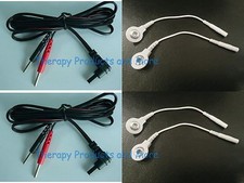 Replacement Electrode Cables for TENS 3000 7000 Intensity -Use Snap or Pin Pads