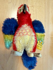 VINTAGE STEIFF GENUINE PARROT WITH TAGS