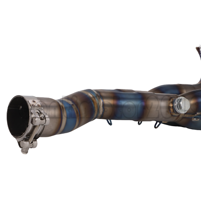 Blue Exhaust Front Pipe Titanium For Kawasaki Ninja ZX6R ZX636