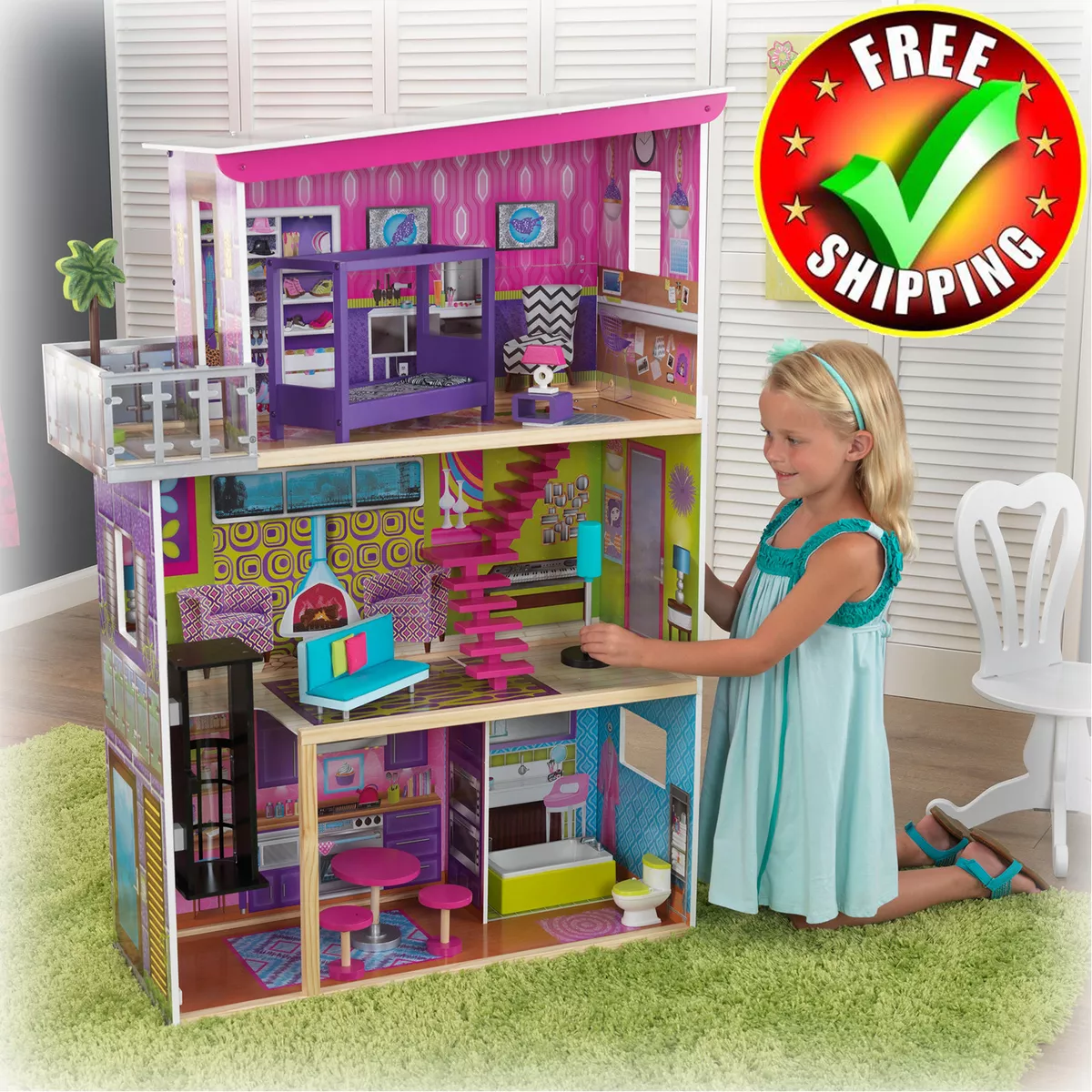 Él mismo Desprecio Positivo Barbie Dream House Size Dollhouse Furniture Girls Playhouse Fun Play Townhouse | eBay Él mismo Desprecio Positivo Barbie Dream House Size Dollhouse Furniture Girls Playhouse Fun Play Townhouse | eBay