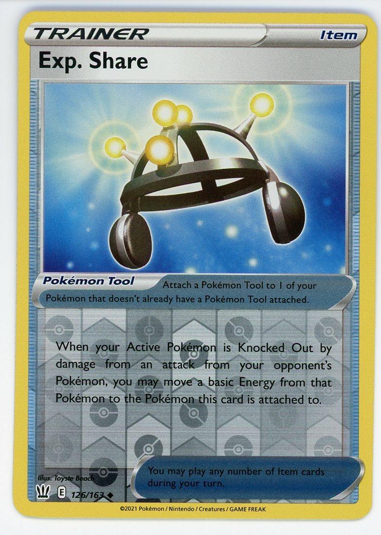 Pokemon Exp. Share 126/163 Reverse Holo Trainer Battle Styles NM/MT eBay