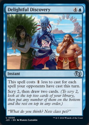 (x4) Delightful Discovery 0006 Playset Uncommon Foundations Jumpstart MTG NM