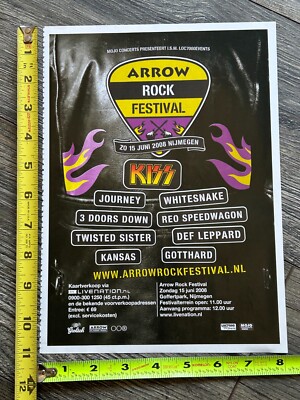 KISS Concert Ad Advert Arrow Rock Festival Netherlands Jun 15 2008 ...