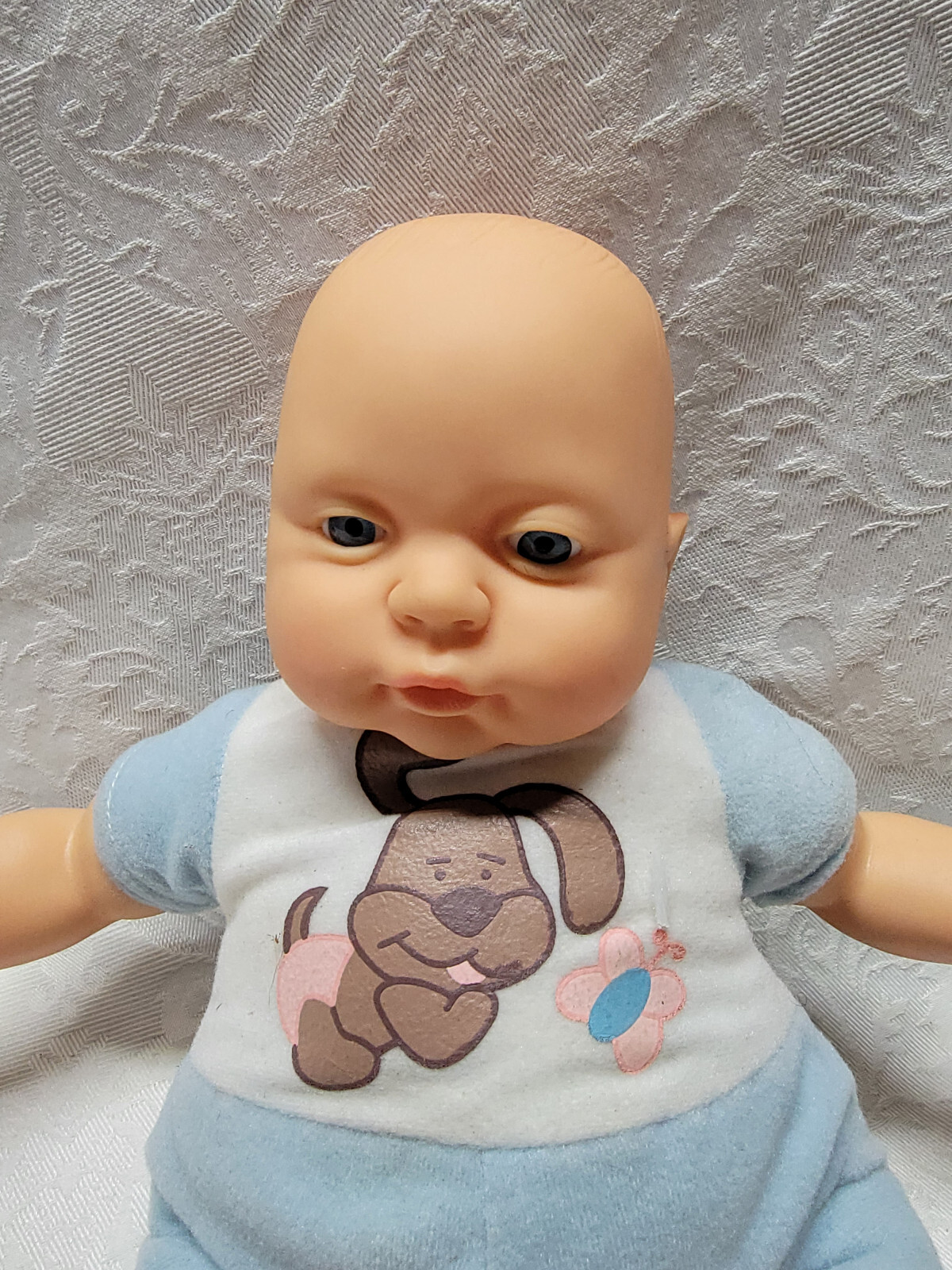 H K City Toys Baby Doll Plush Soft Toy Stuffed Body Soft Plastic limbs