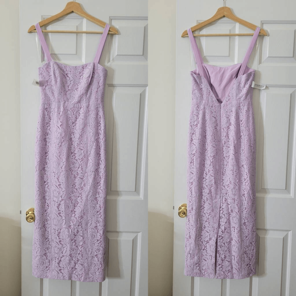 Fame and partners Lavender Lace Midi Dress 4 NWT Fame and partners Lavender Lace Midi Dress 4 NWT