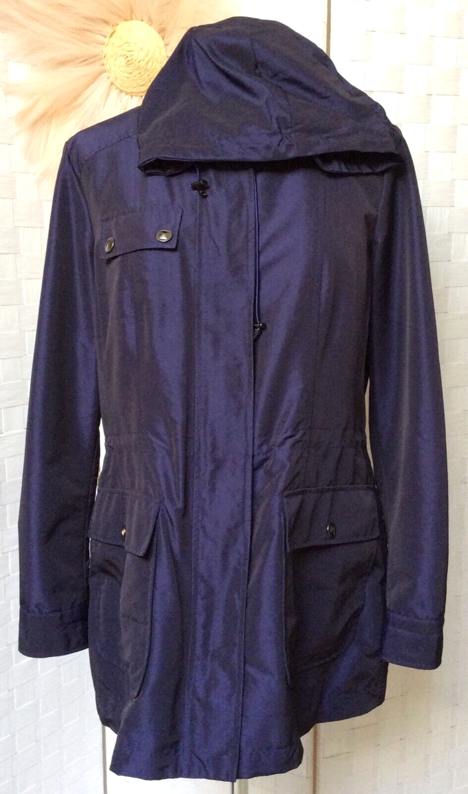 Pendleton Blue Nylon Quilted Lining Iridescent Pa… - image 4