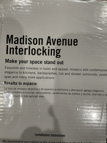10X SHeets Madison Ave Interlocking Tile Kitchen Backsplash Art Decor Bath Wal - 第 6/17 張圖片