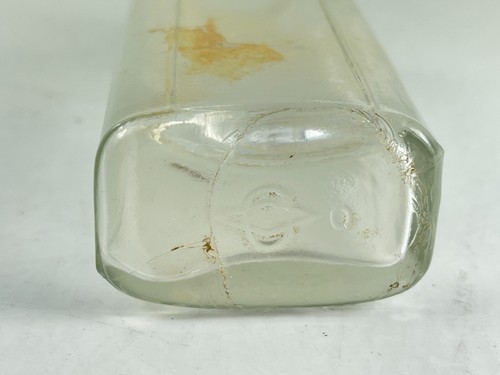 Vintage Glass Medicine Extracts Embossed 3III Cork Bottle Clear Owens Illinois - Picture 7 of 8