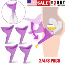 8  Portable Female Ladies Urinal Funnel Camping Travel Toilet Stand Pee Device
