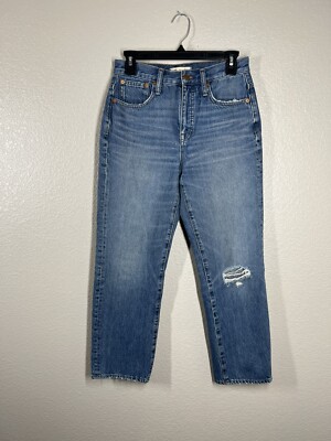 Madewell 26 Classic Straight Jean Rip 