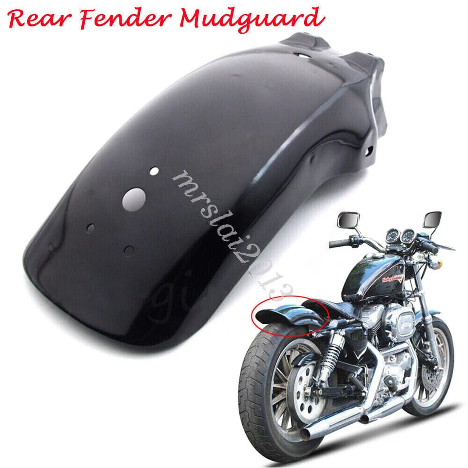 Guardabarros trasero universal de metal para motocicleta para Honda Kawasaki Yamaha Foto 3 de 4