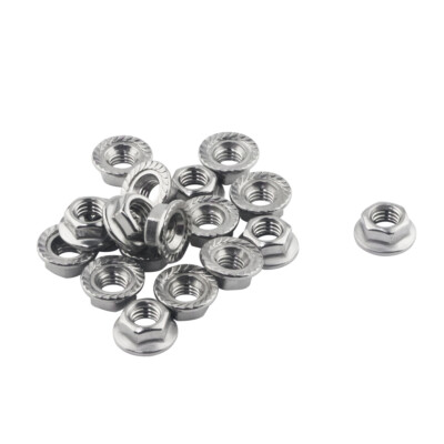 M5 M6 M8 M10 M12 DIN 6923 304 Stainless Steel  Serrated Hex Flange Lock Nuts