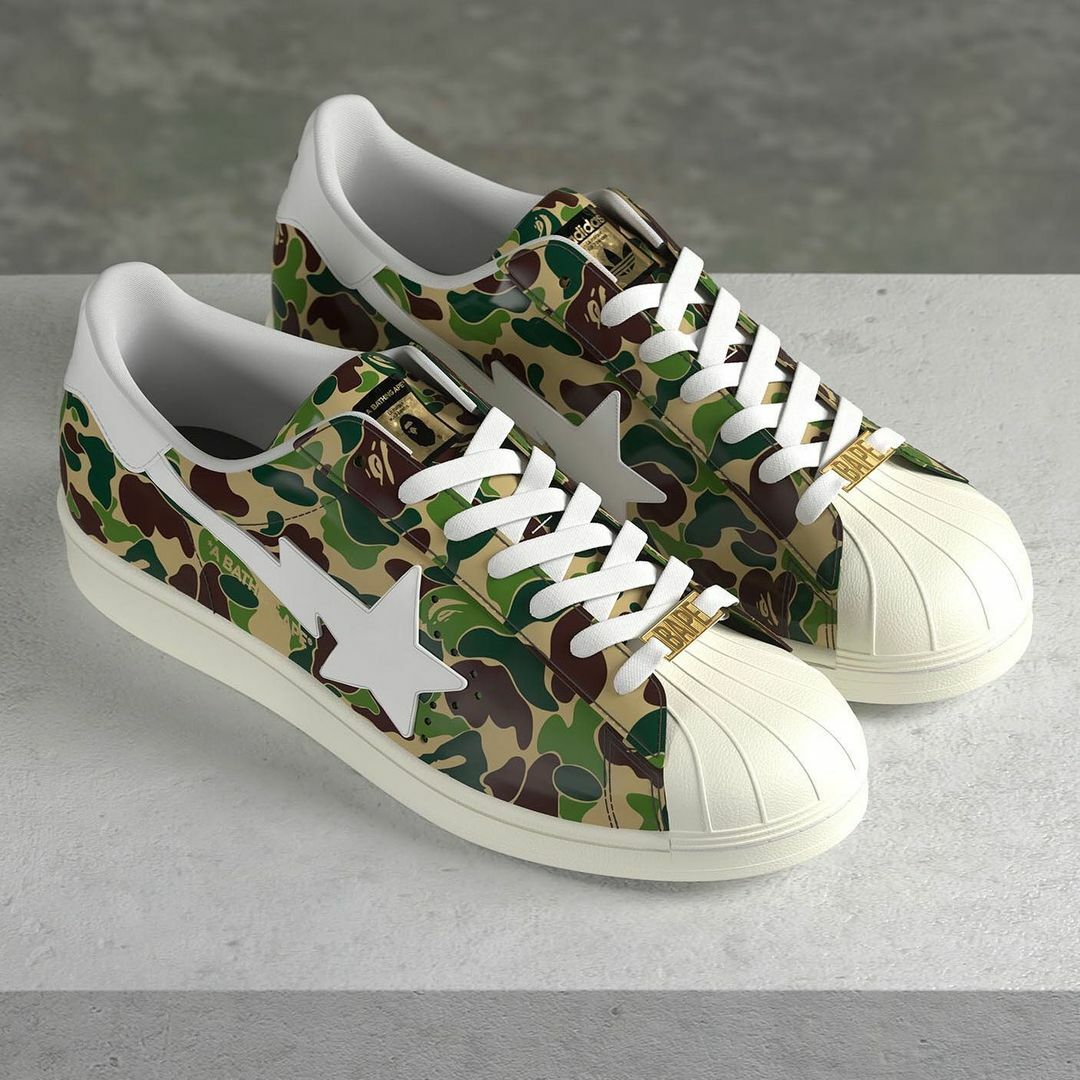 adidas × BAPE SUPERSTAR 80’S"Green Camo”