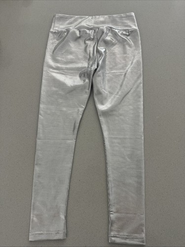 Converse Kids Metallic Swirl Shine High Rise Leggings Size Small 8-10 Years - Picture 3 of 4