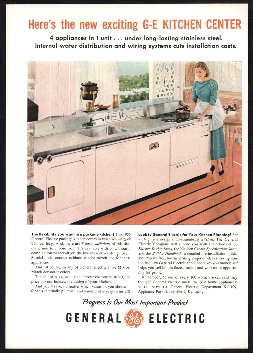 1956 General Electric GE Kitchen Center Appliances Louisville KY trade