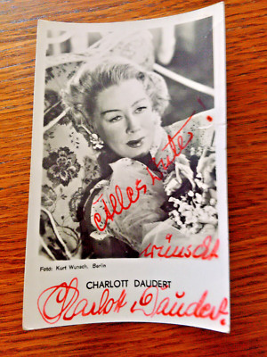 Antike Starfoto-Autogrammkarte ''Charlott Daudert '', 50er Jahre