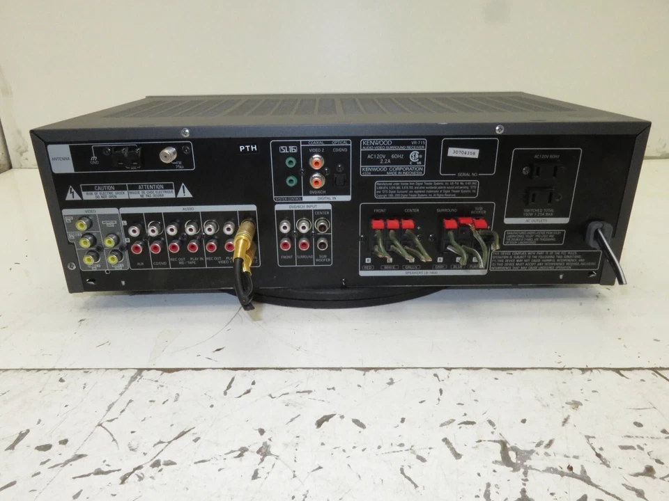 Kenwood VR-715 AV Surround Receiver - Parts/Repair - Cord Cut - Image 4 of 4