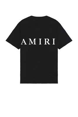 Amiri MA Core Logo Tee in Black Short Sleeve S NWT $430