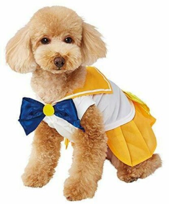 Sailor Moon S size Dog Clothes wear Halloween Cosplay Yellow anime Toy