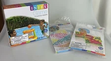 Floating Hoops Pool Inflatable Intex+Dinosaur arm bands+Beach ball BUNDLE NEW