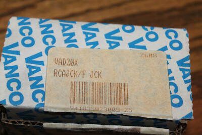 VAD20 Vanco Adapter RCA Female Jack/F Female VAD20x Lot of 6
