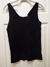 Yummie Tummie Tank With Reversible Neckline - Black- L/XL - NEW