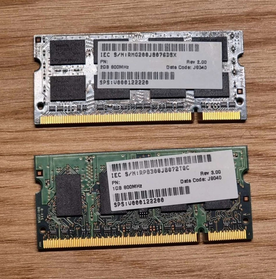 Hynix HYMP125S64CP8-S6 2GB+1GB DDR2 SODIMM 200pin PC2-6400 800MHz - Image 4 of 4