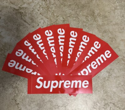  Free shipping  100% Authentic   Supreme Red Box Logo Stickers [ Lot of 11 ]