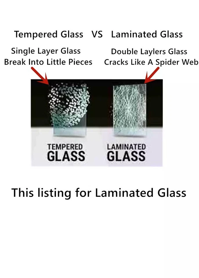 Fit 2020-2024 Lincoln Aviator Driver Left Side Front Door Window Glass Laminated Foto 3 de 4